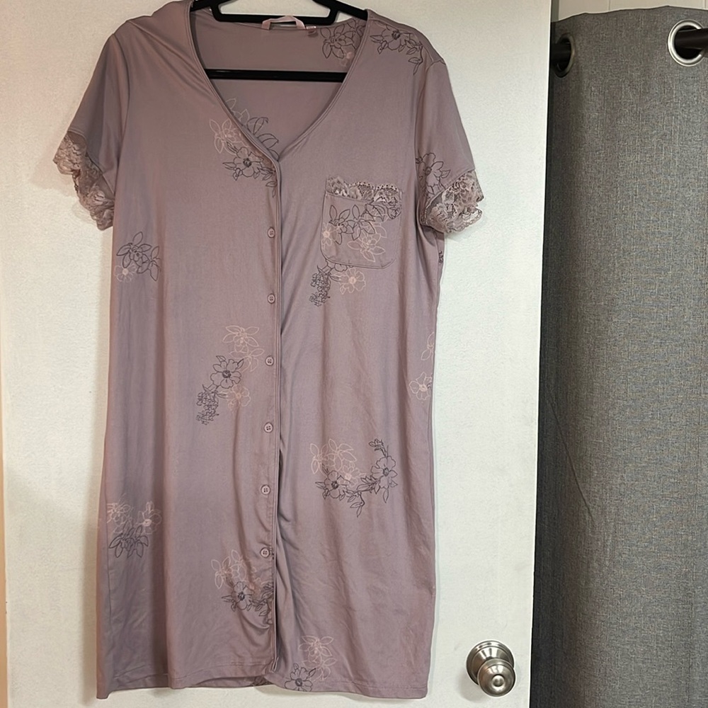 Purple Floral Nightgown